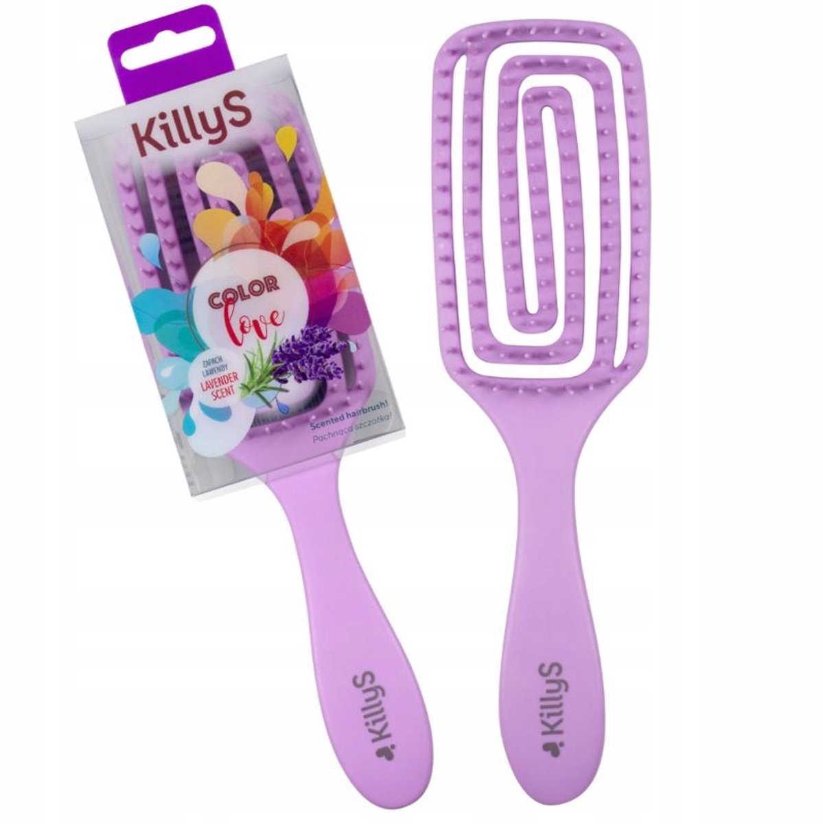 KillyS Color Love Haarborstel met Lavendelgeur - Zacht en Effectief