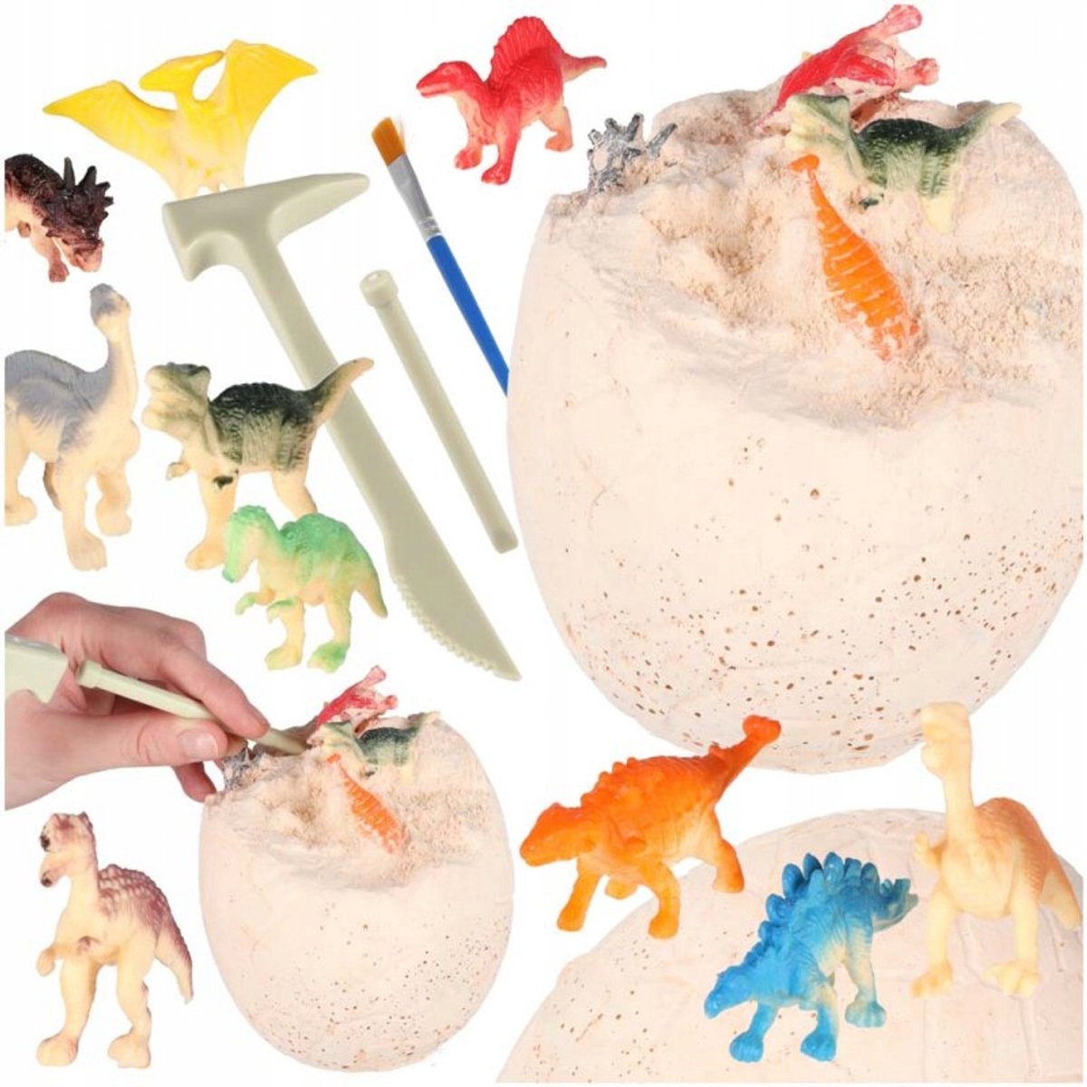 Dino-ei-archeologieset met 12 dinosaurusfiguren