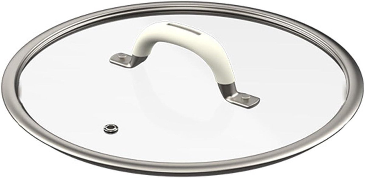 Glazen Pan Deksel - Pannen Deksel - Koken Stomen Stoven - Hittebestendig Handvat - 24cm - Transparant