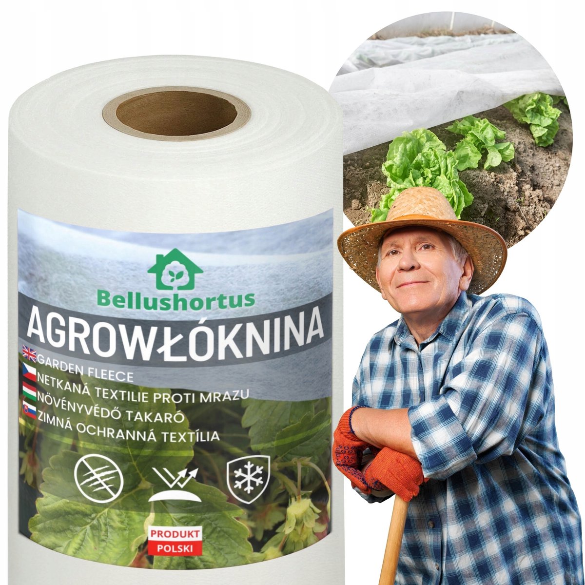 Witte Agroweven 50g/m² UV-bestendig 1.6x80m