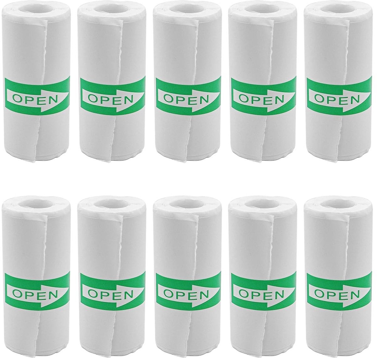 Dailygoods- Thermisch Stickerpapier 10 Rollen - Zelfklevend - 57 x 25 mm - Voor Mini Thermische Printer - Duurzaam Papier - Geschikt voor Afdrukwerk - Labelpapier