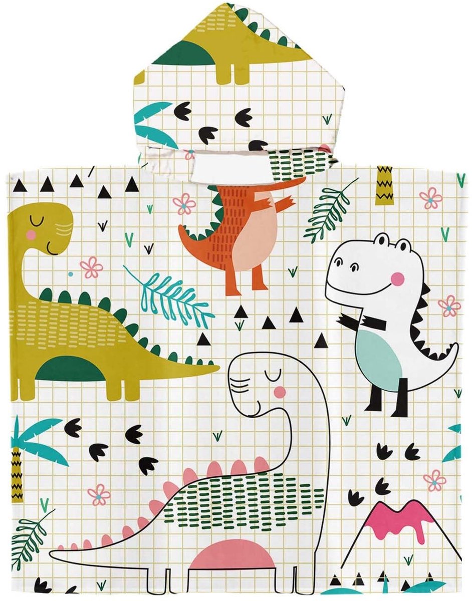 ZEYNOMAX- Badponcho met Capuchon - Kinderbadponcho - Microvezel - 75 x 65 cm - Zacht en Comfortabel - Ideaal voor Strand en Zwembad - Handdoek