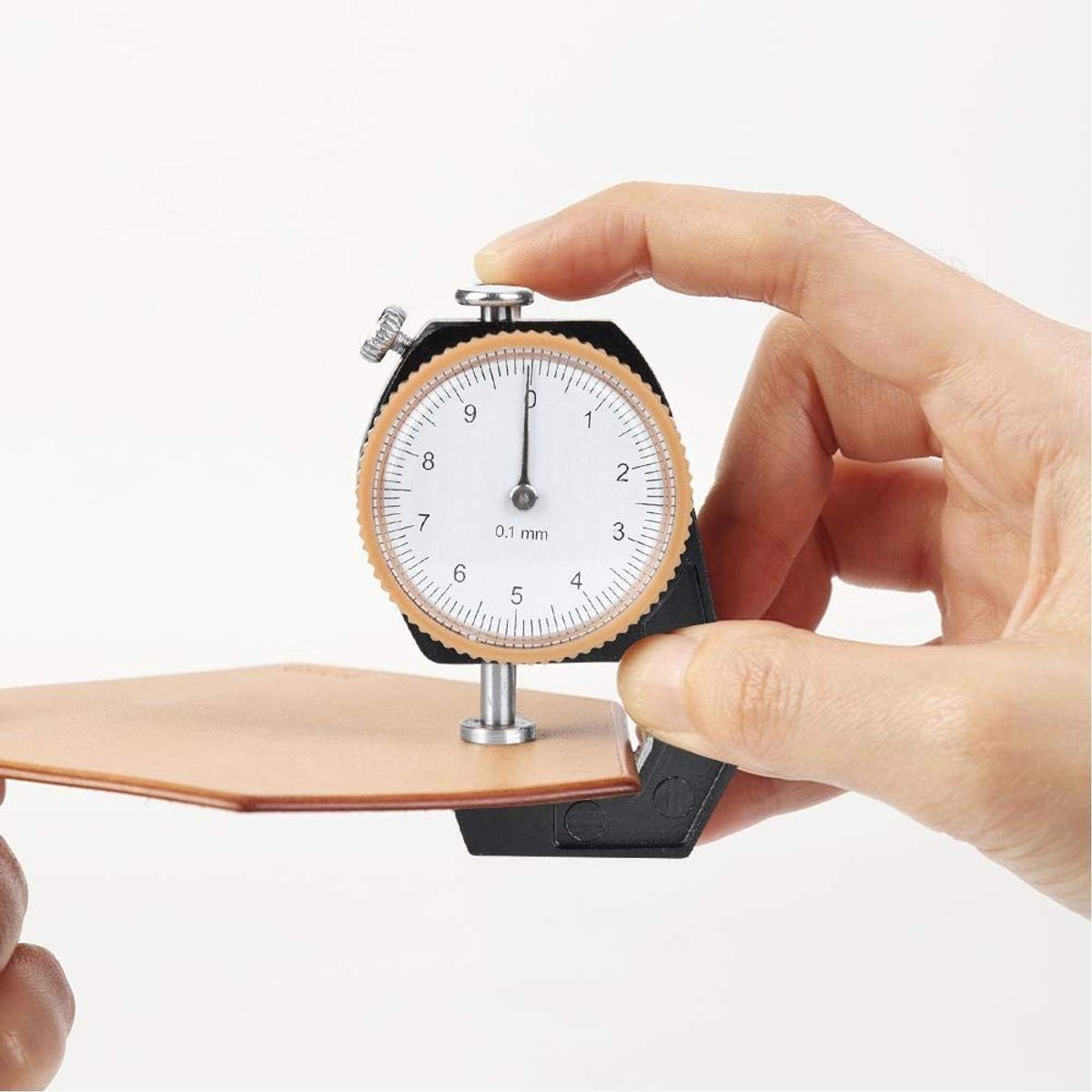 JHUBERS- Dikte Meter 0-10mm - Dikte Gauge - Stalen Constructie - Hoge Nauwkeurigheid 0.1mm - Geschikt voor Leer/Juwelen - Lichtgewicht en Draagbaar