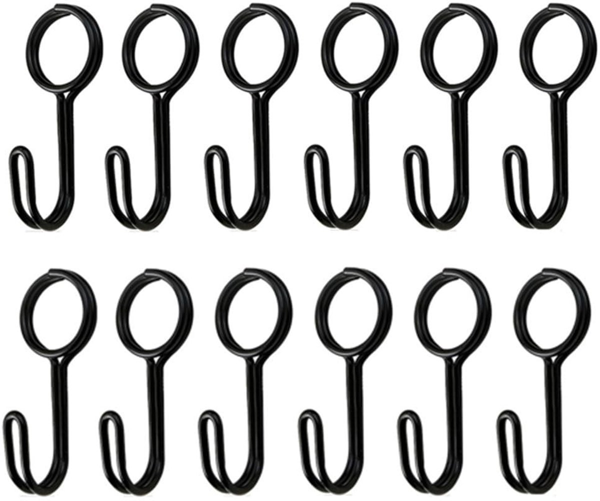 JHUBERS- Haak Set van 12 - Spiral Haak - Roestvrij Stalen Haak - Universele Haak - Tarp Haak - 77x30x25mm - Duurzaam en Betrouwbaar - Expanderhaak
