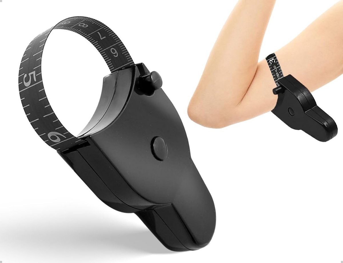 JHUBERS- Meetlint Intrekbaar - Meetlint Lichaam - Omtrekmeter - Meetlint Kleding - Set van 2 - Zwart Design - Meetband