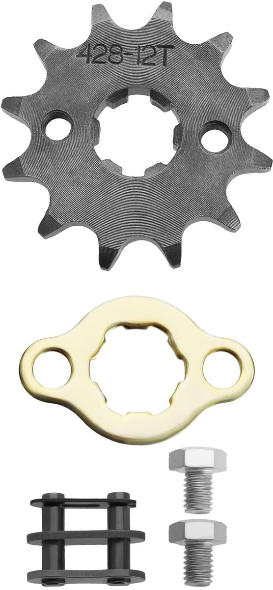 JHUBERS- Kettingblad 428 12T 17mm - Tandwielen - ATV - Off-road Motorfietsen - Schokbestendig - Duurzaam Staal - Tandwiel