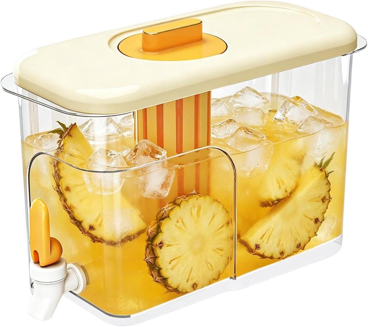 Koelkast Drankdispenser - Waterreservoir Keuken - Verfrissende Dranken Serveren - Lekvrij Ontwerp - 4 Liter Capaciteit - Crèmekleurig
