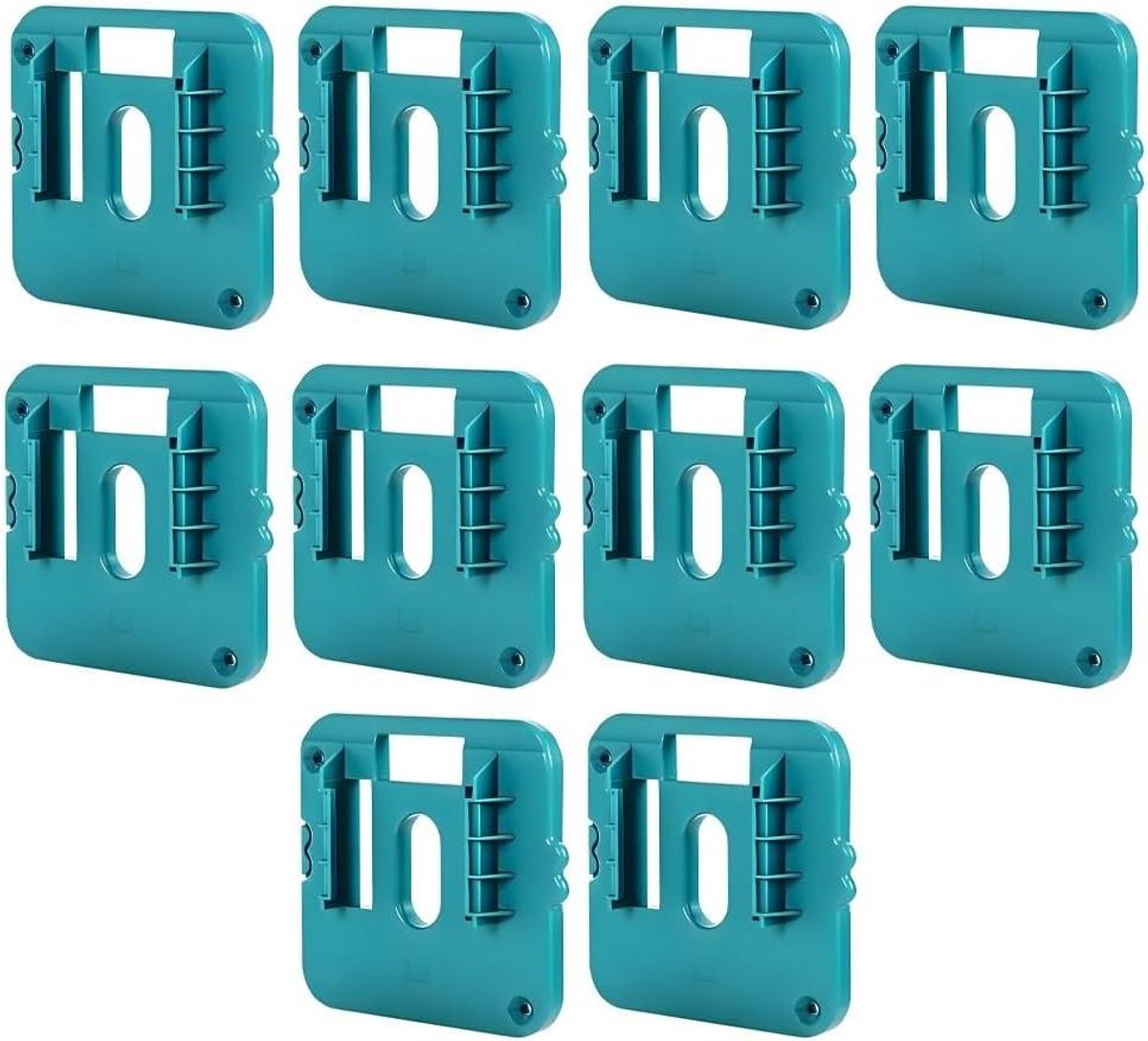 Batterij Houders - Accu Opslag - Werkplaats Organisatie - Ruimtebesparend Ontwerp - 10 Stuks - Blauw