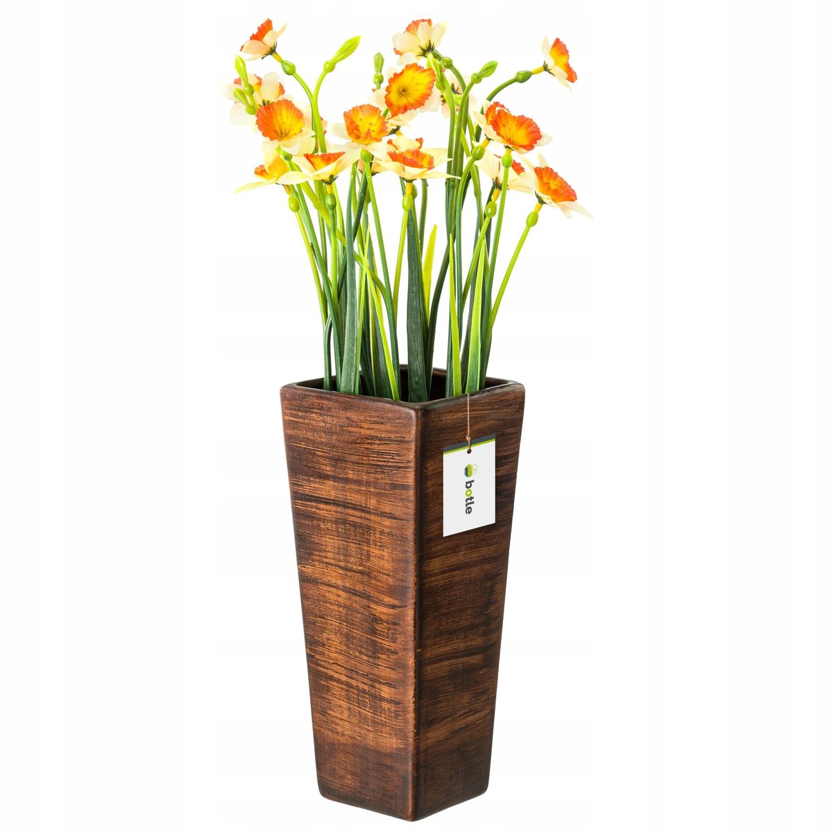 Trapeze Vaas Keramiek Bruin Hoog 25cm