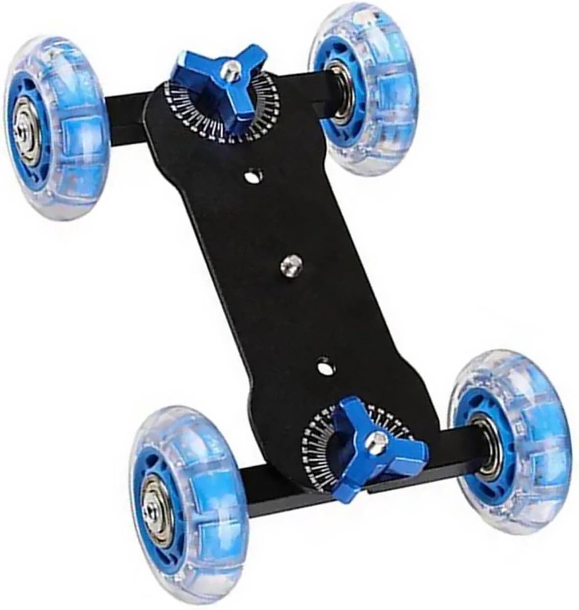 Camera Dolly Slider - Mobiele Camera Kar - Dynamische Opnames Maken - Verstelbare Bewegingsbaan - 10kg Draagkracht - Blauw