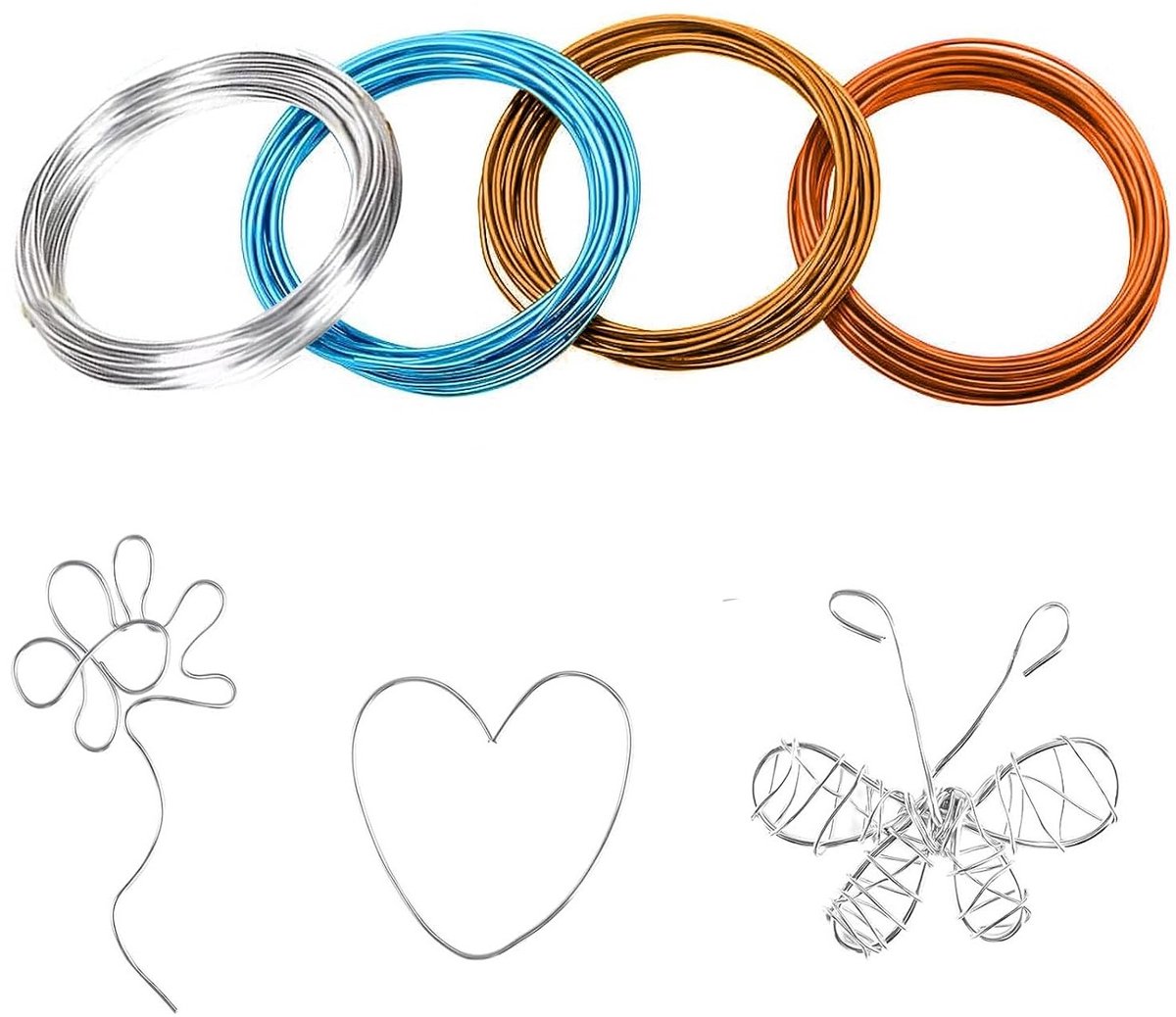 Flexibele en Mouldable Aluminium Draad 1 mm - 10 m voor Sieraden, Modelbouw en Sculpturen