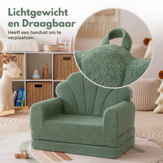 Homeblend kinderzetel - Uitklapbaar - Groen - Wasbare Hoes — afbeelding 5
