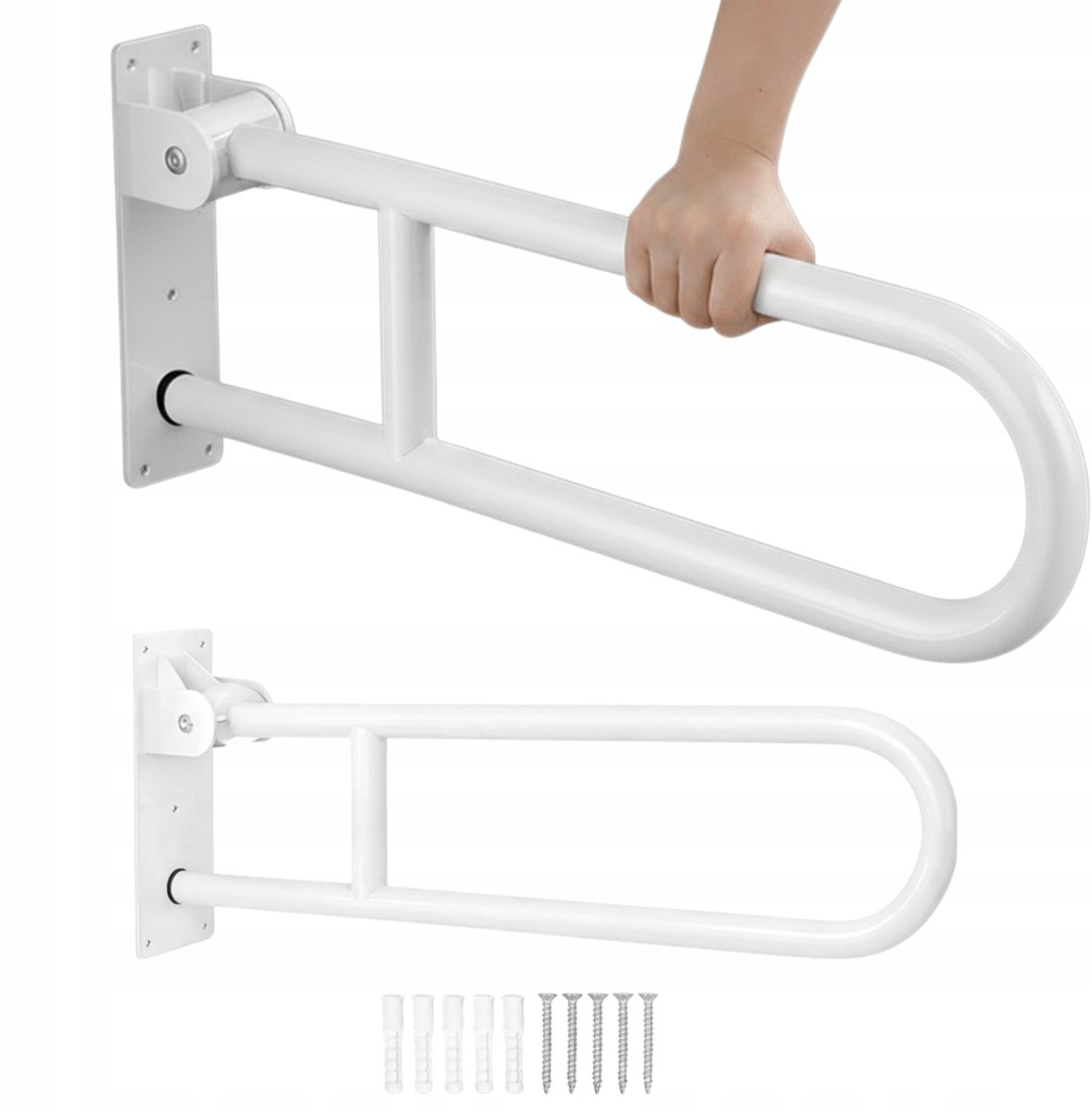 Opvouwbare Badkamersteunbeugel - 60cm - Wit - Tot 200kg