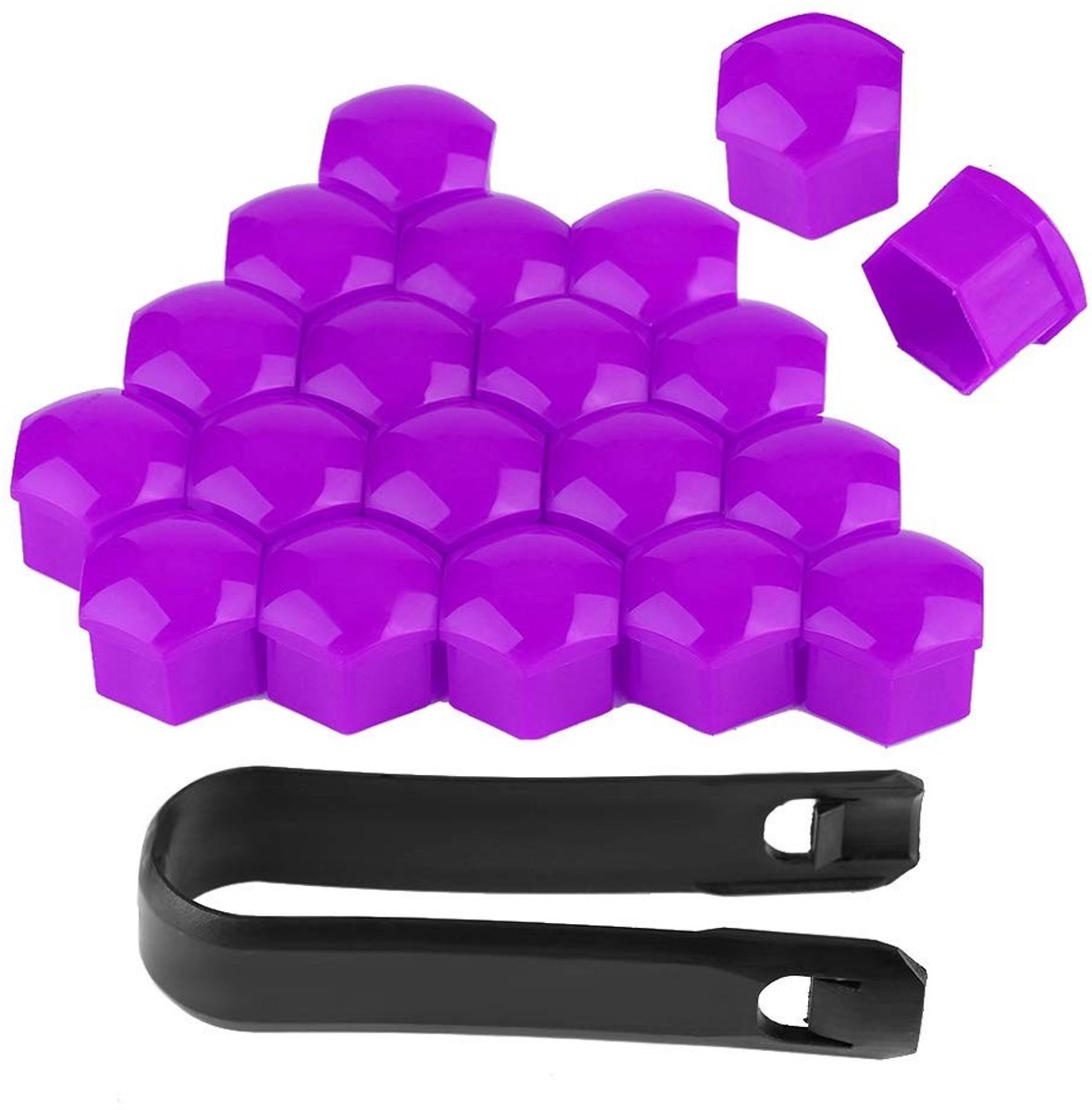 Dailygoods- Wielmoerkappen 17 mm - 20 Stuks - Antidiefstal - Stofdicht - Hoogwaardige Nylon PA66 - Eenvoudig te Installeren - Wielmoerkap