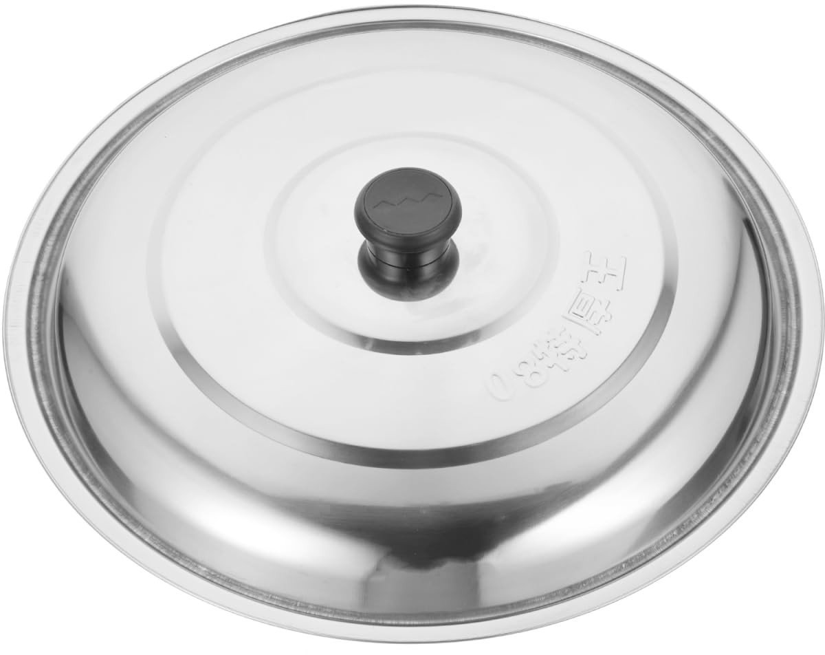 BRENZOOS- Pannenlid 35 cm - Dekselhouder - Deksel pan - Deksel magnetron - Roestvrij staal - Geschikt voor meerdere pannen