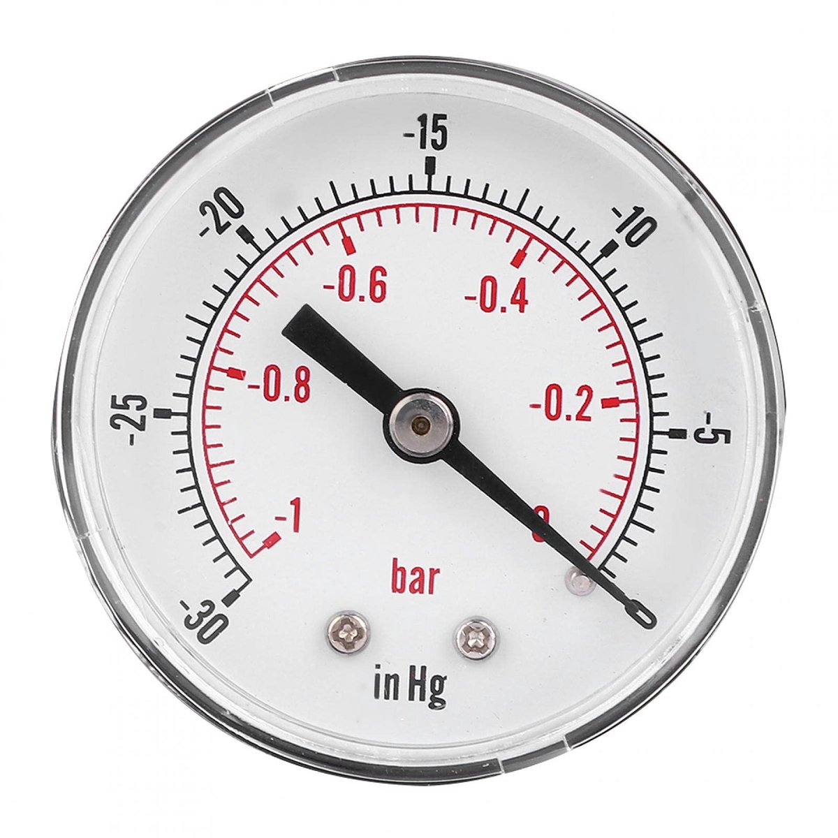 JHUBERS- Vacuumdrukmeter Hoge Precisie - Drukmeter - 1/8 BSPT Bevestiging - 5.1x4.5x4.5cm - Voor Lucht/Water/Olie/Gas - Schokbestendig
