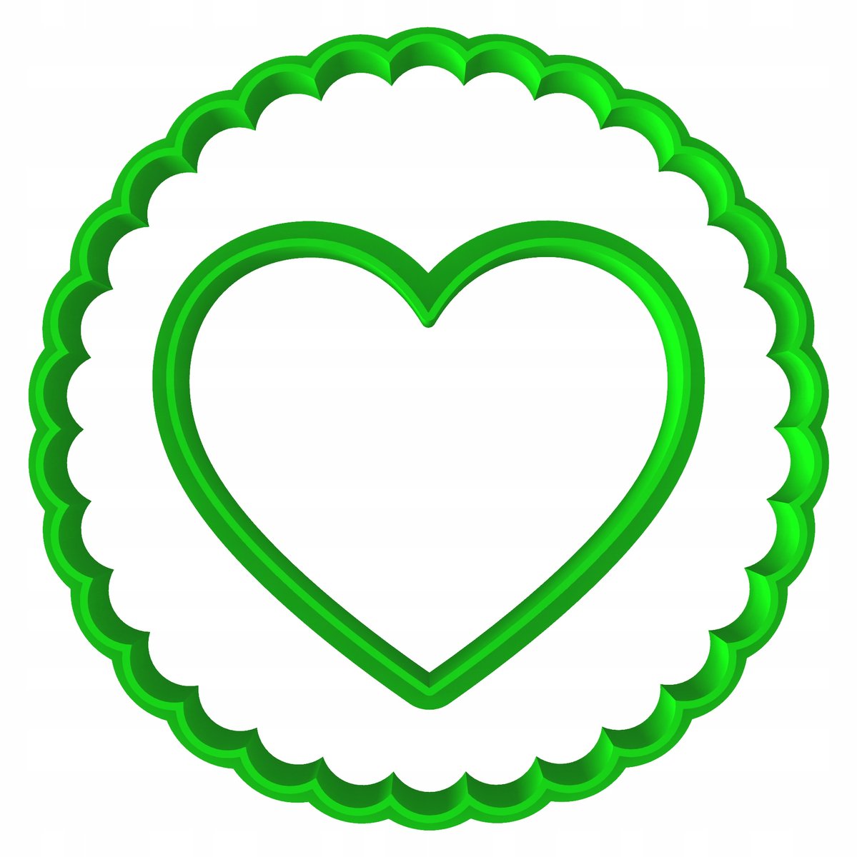 Koekjesform Hart - Valentijnsdag Uisteekvorm 8cm PETG