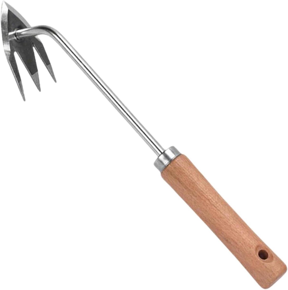 Onkruidverwijderaar Gereedschap - Handgrasverwijderaar Tuinwieder - Gazon Onderhoud - Drietand Mechanisme - 37 x 10.9 x 11.9 cm - Zilver