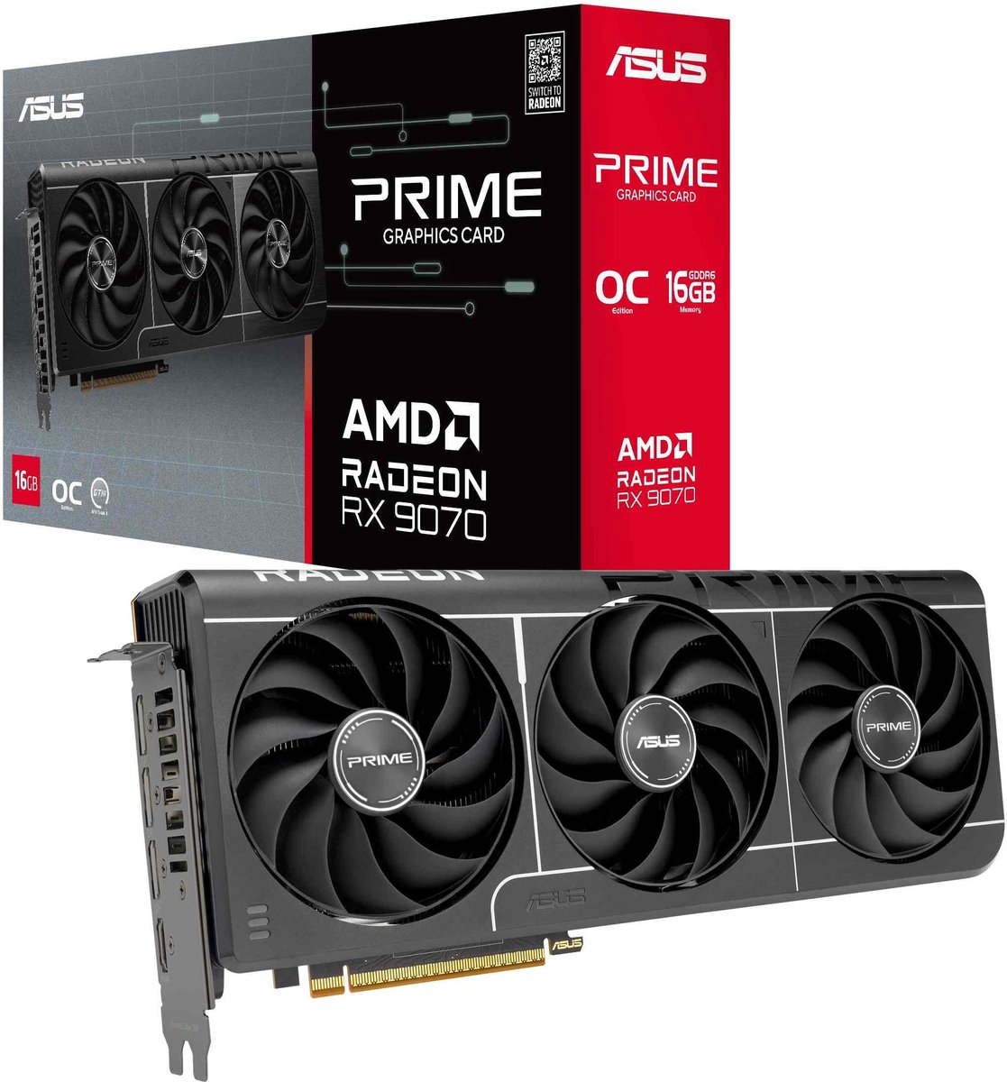 ASUS PRIME Radeon RX 9070 EVO OC grafische kaart