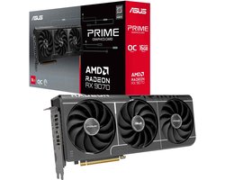 ASUS Prime AMD Radeon RX9070 O16G EVO - Videokaart - 16GB - GDDR6 - PCIe 5.0 - 1x HDMI 2.1b - 3x DisplayPort 2.1a