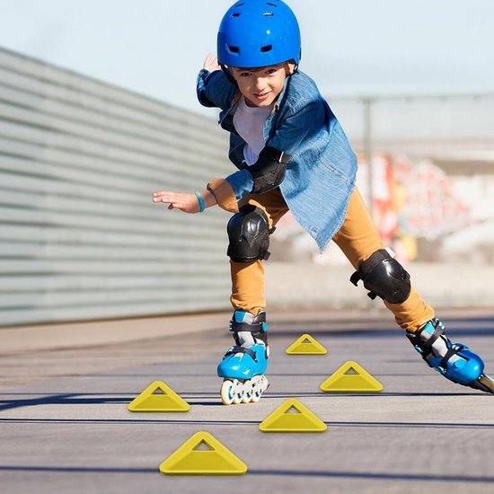 Voetbal Training Kegels - Marker Schijven - Agility Training - Duurzaam Flexibel PE - 6 Stuks - Donker Geel — afbeelding 2
