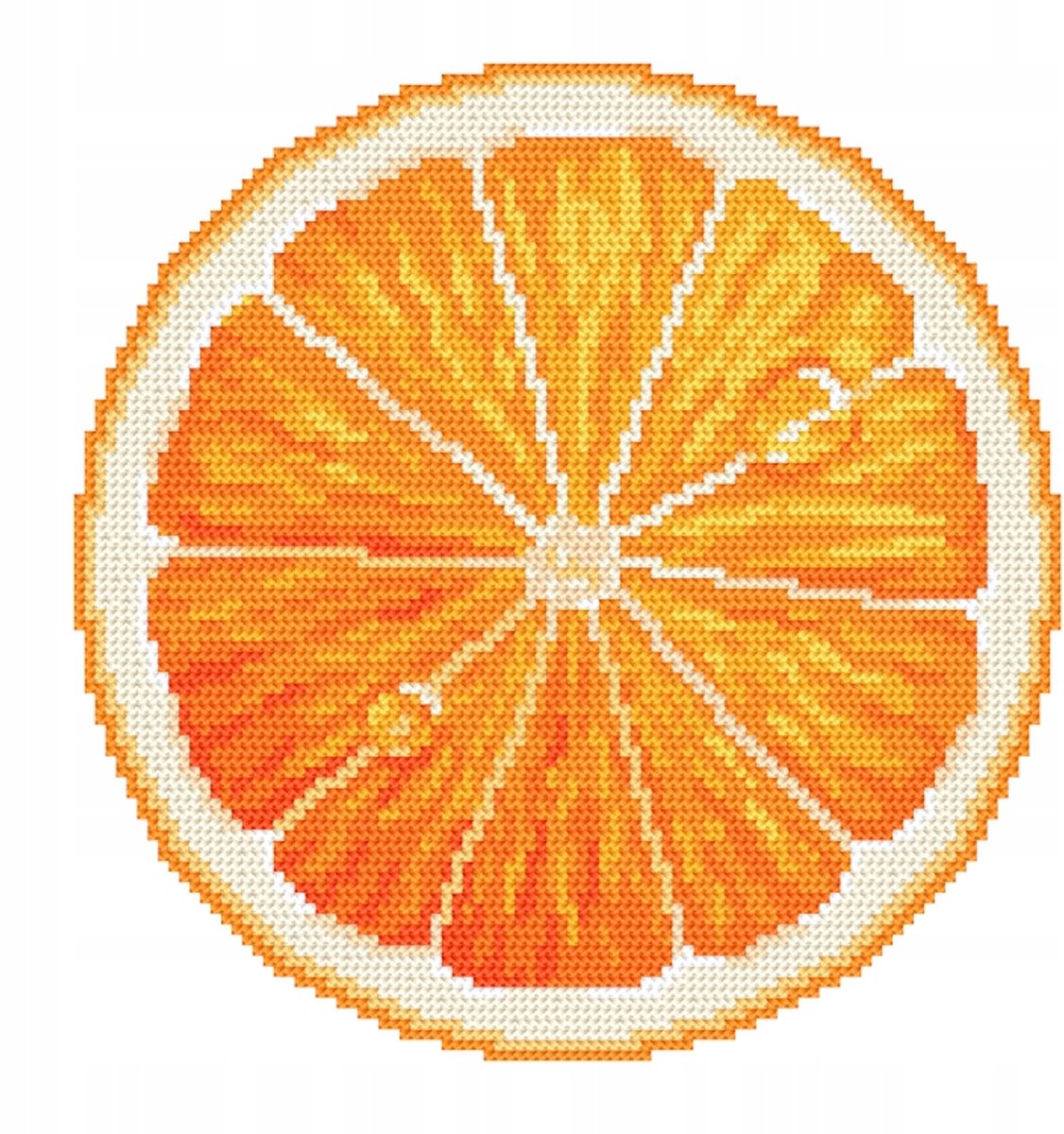 CORICAMO Kruissteekset - Pompoen - Fruit - Keuken - 20x20 cm