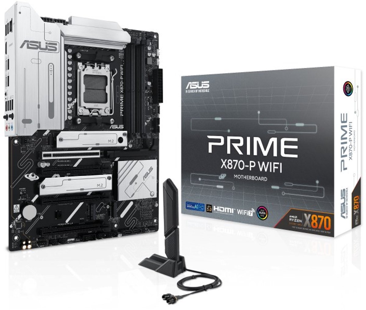 ASUS PRIME X870-P WIFI moederbord 2.5Gb-LAN, WLAN, BT, Sound, ATX