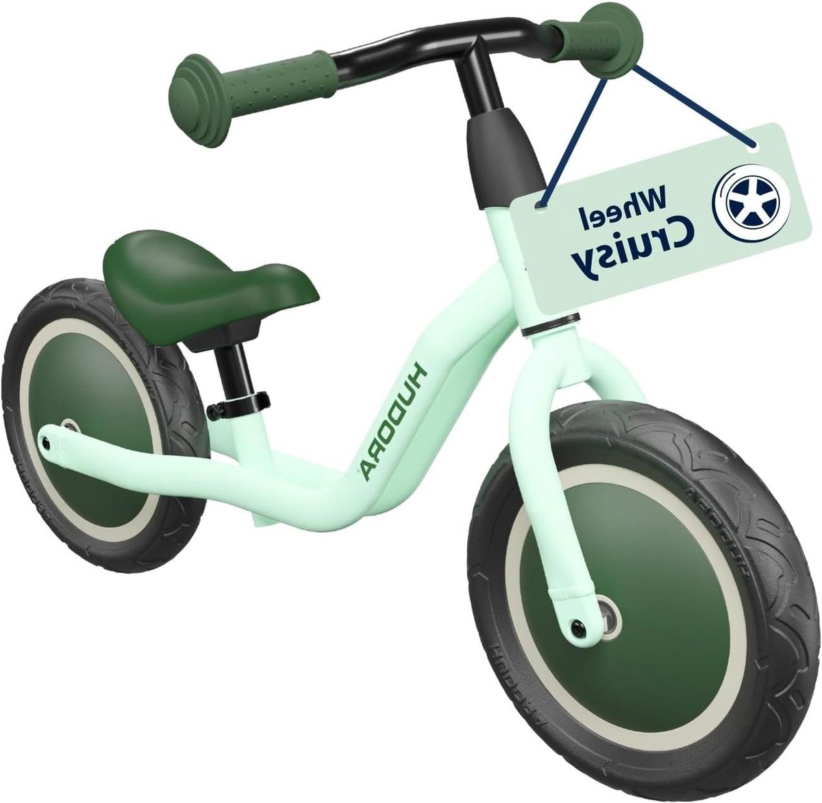Loopfiets voor kinderen - Glijfiets peuter - Eerste fietservaring - Lichtgewicht en lekvrij - 78-100 cm - Munt