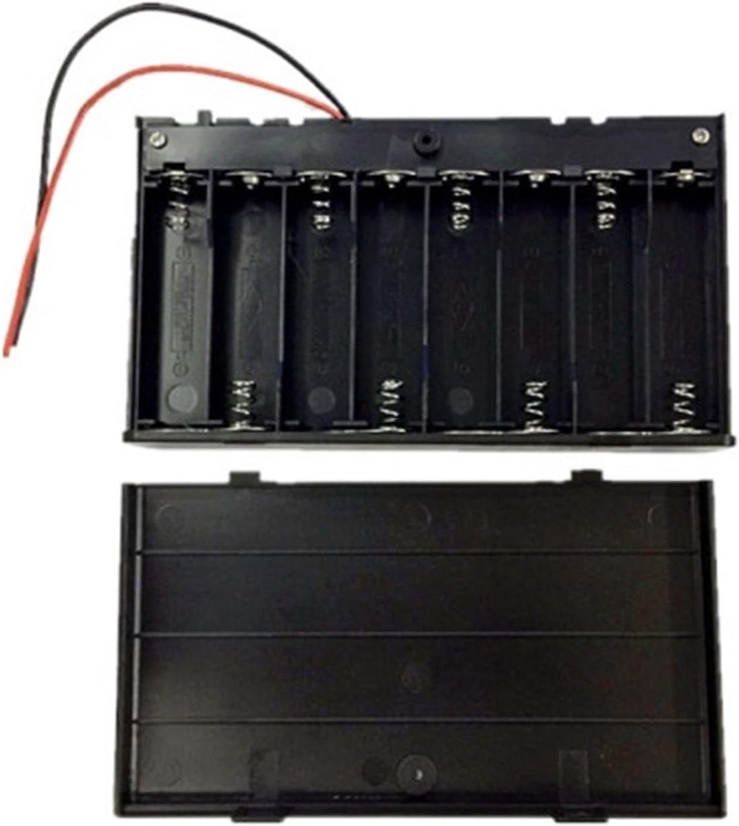 Batterij Houders - Batterij Box - DIY Projecten - Met Aan/Uit Schakelaar - 2 Stuks - Zwart