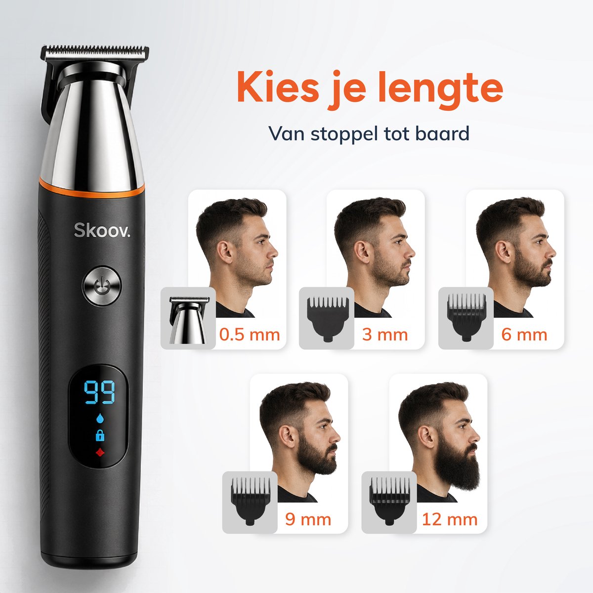Skoov UltraEdge Trimmer voor mannen - 5 in 1 Lichaam & Baard thumbnail 5