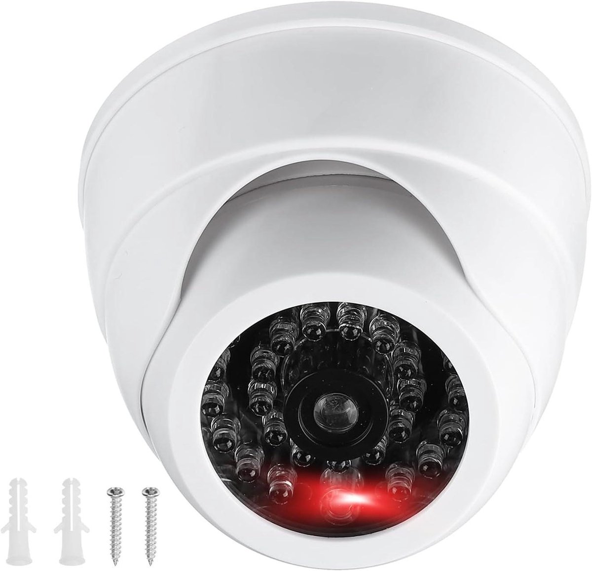 Nep-beveiligingscamera - Dummy camera - Preventie inbraak - Knipperend LED - 10x10x8 mm - Wit