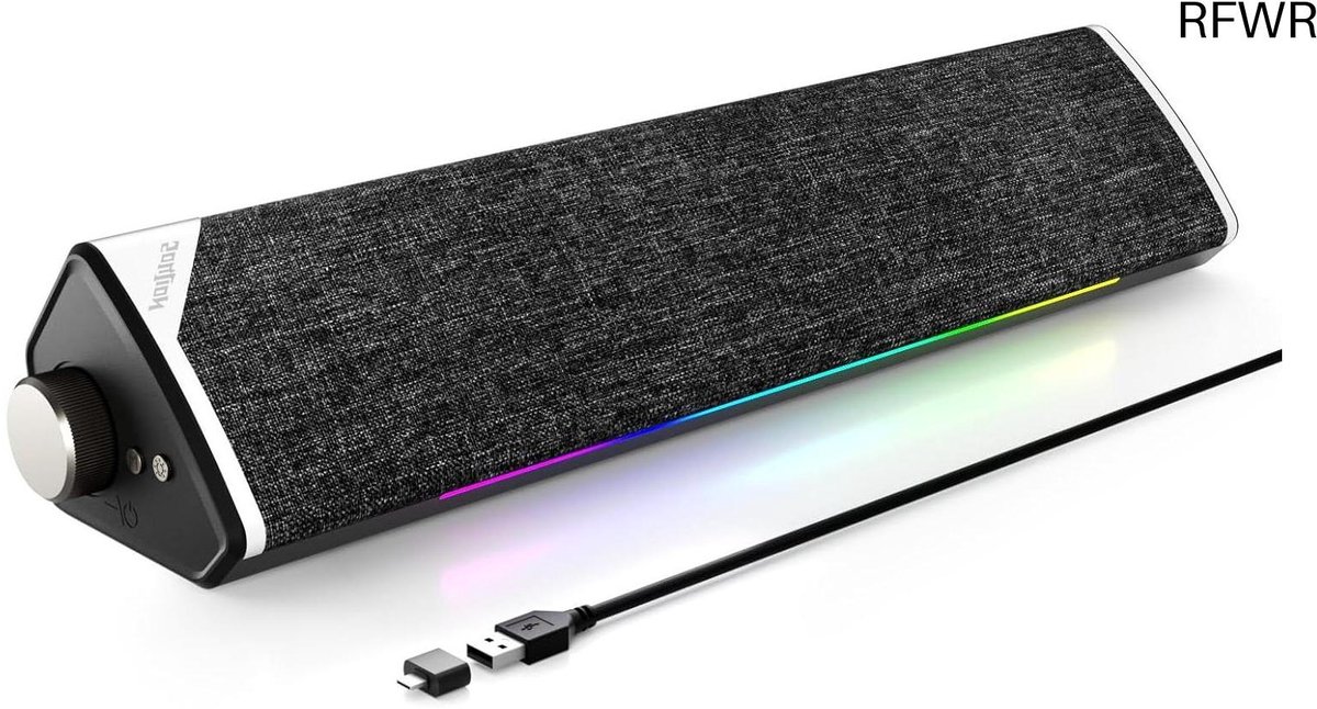 PC Speakerset - Soundbar Computer - Muziek Luisteren - 3 Afspeelmodi - 12 Watt - Zwart