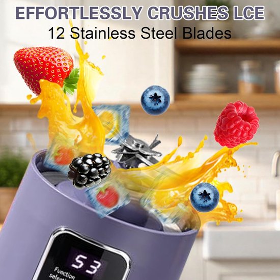 Mini Blender - Persoonlijke Blender - Smoothies Maken - Compact Ontwerp - 350 ml - Wit van MINI — afbeelding 2