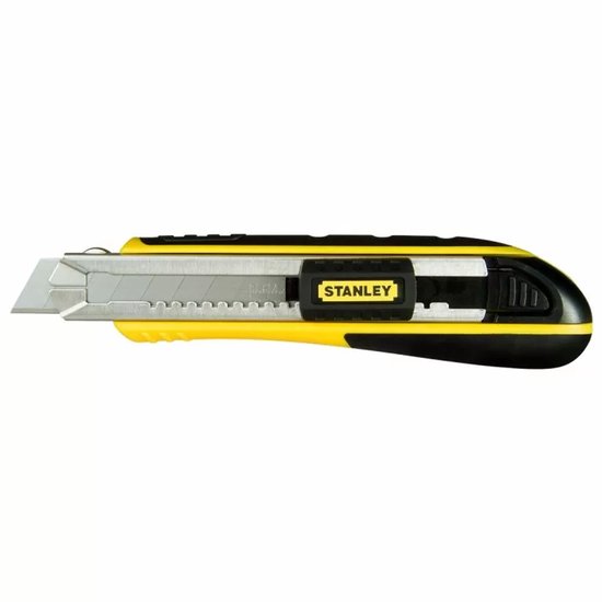Stanley FatMax afbreekmes met geel-zwart handvat en metalen blad.