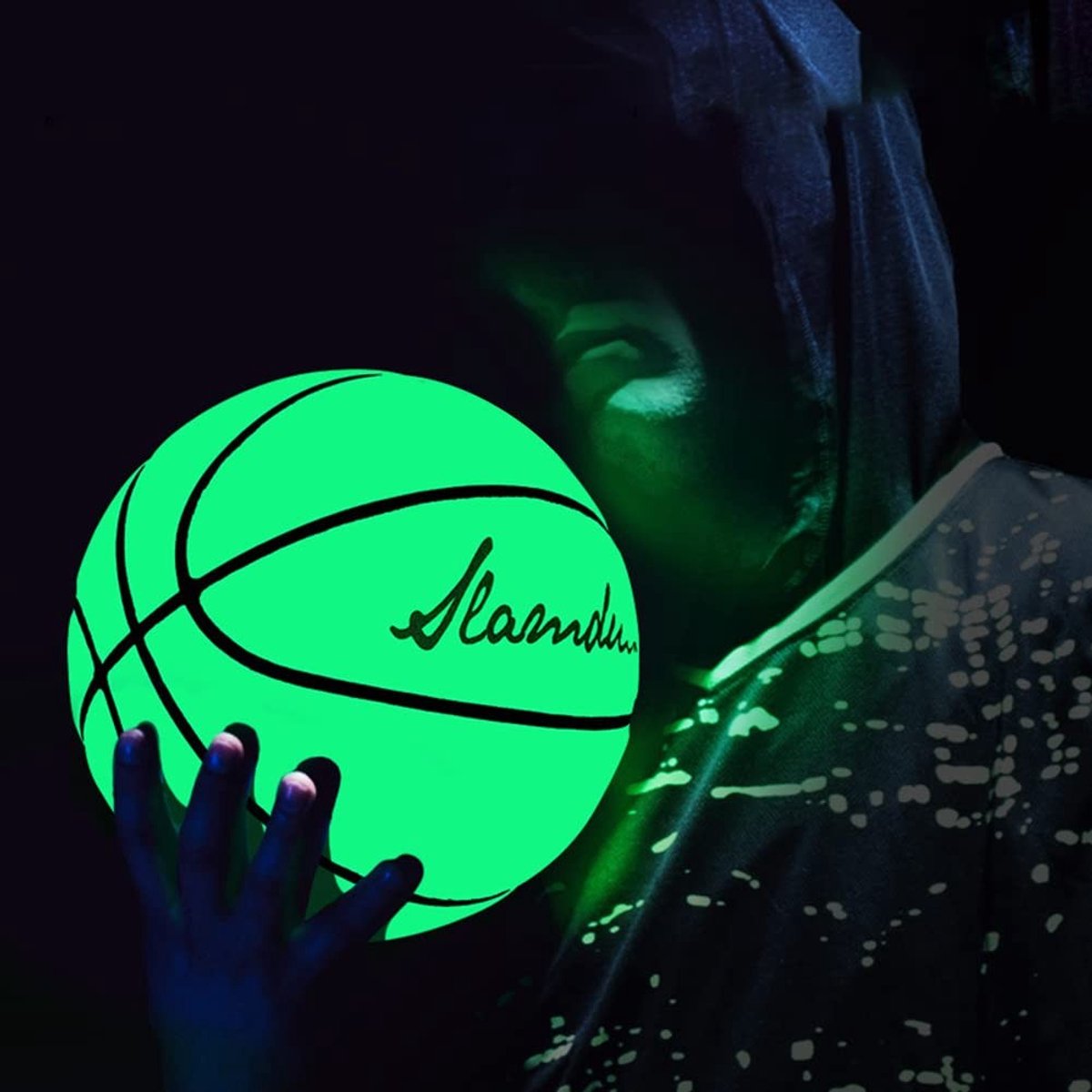Dailygoods- Basketbal Maat 7 - Lichtgevend - Composiet Leer - Slijtvast - Zweetabsorberend - Goede Grip - Sportbal