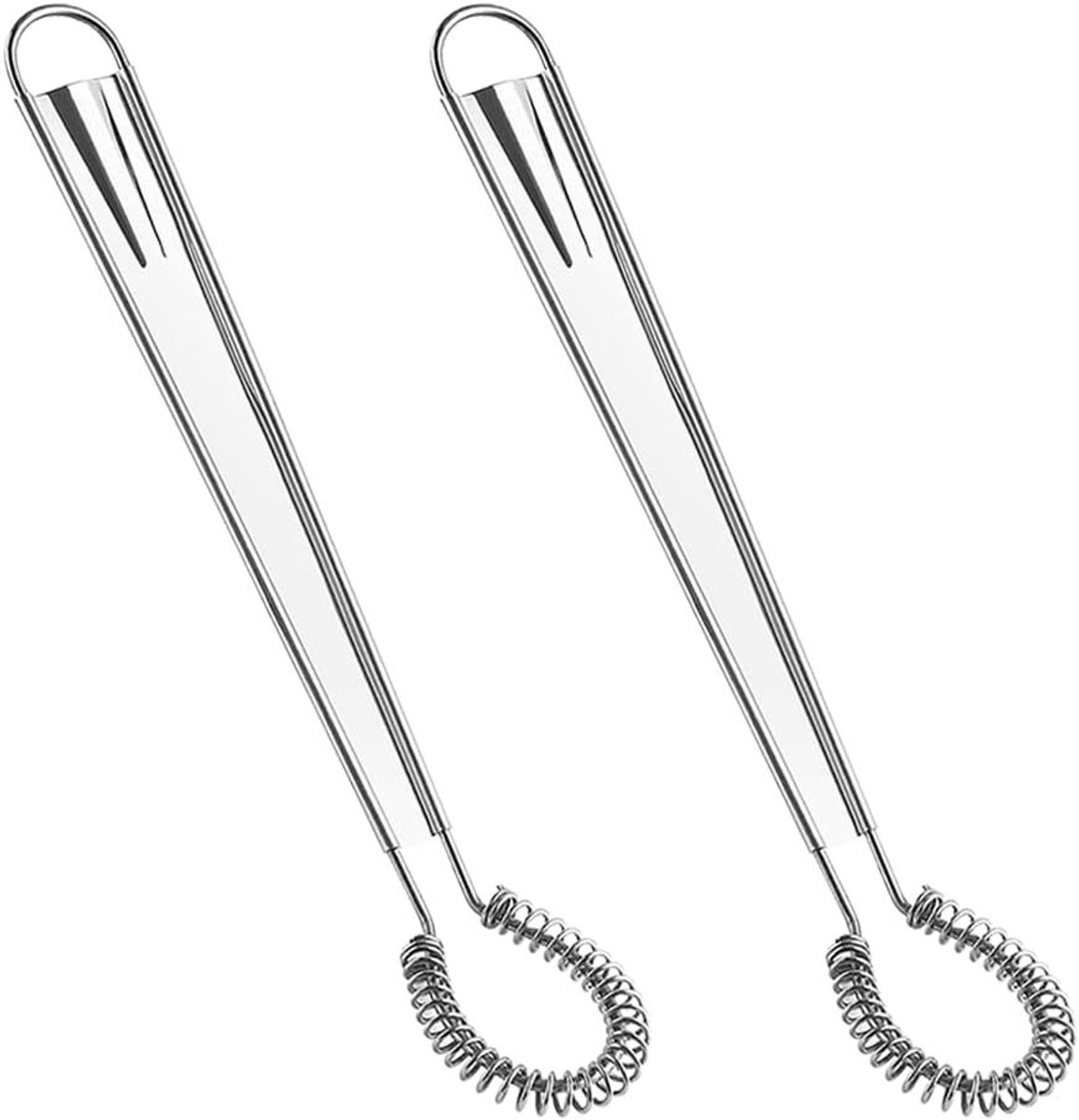 Handmatige RVS Garde Set van 2 - Mini Eieren Klopper en Romige Mixer voor Bakken, Koken en Melkdranken