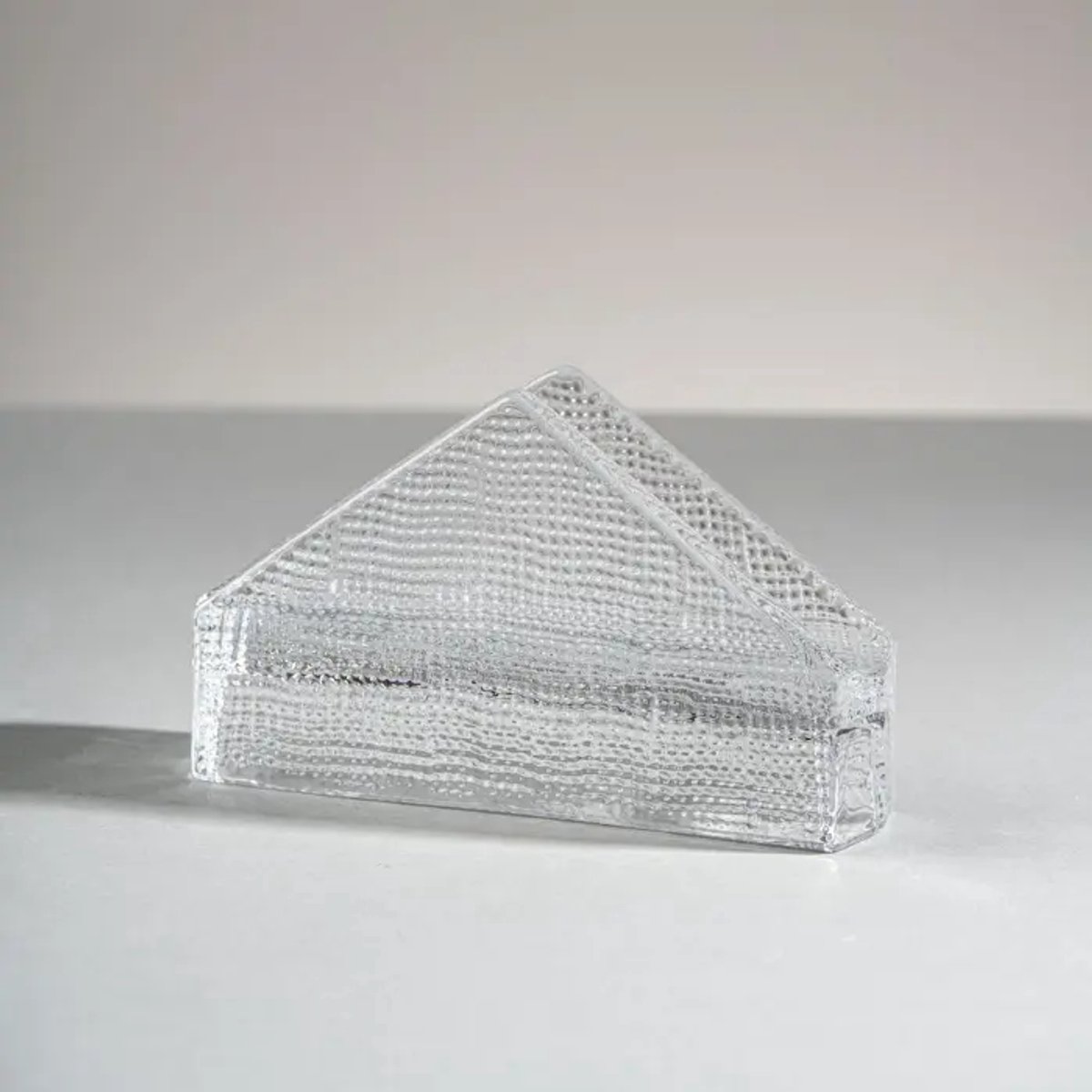 Crystal Line servethouder 16 cm – reliëfdesign – transparant glas – dagelijks gebruik