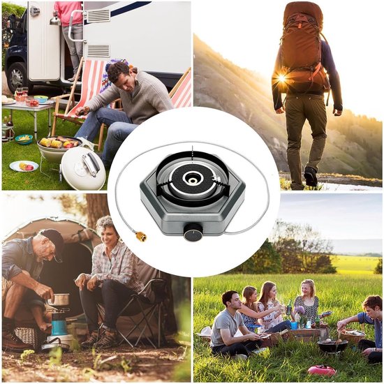 Camping Kooktoestel - Draagbare Gasbrander - Buiten Koken - 7800 Watt Vermogen - 27 x 25 x 12 cm - Zwart van Camping — afbeelding 5