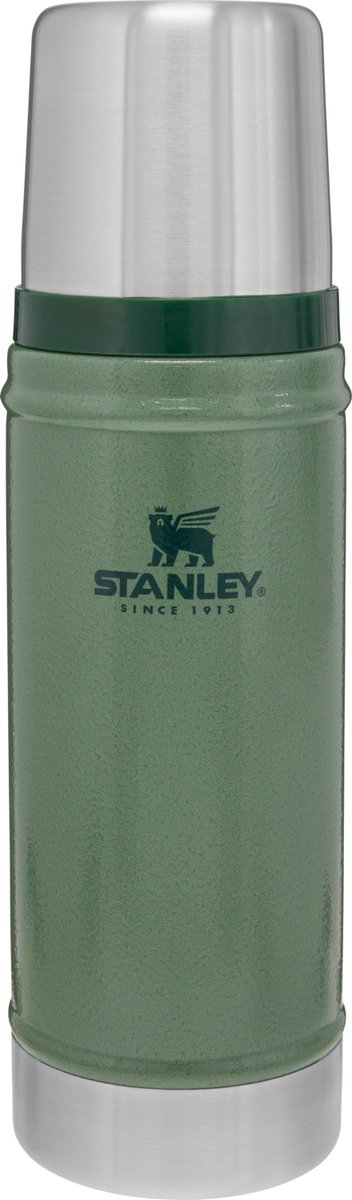 Stanley Classic Legendary Thermosfles 0.47L - Houdt 15 Uur Warm Of Koud - Lekvrij - Vaatwasserbestendig - BPA-Vrij - Voor Koffie, Thee en Meer - Roestvrijstalen Thermoskan - Hammertone Green