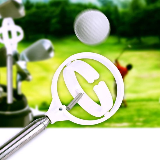Telescopische Ballenvanger - Ballenraper Vijver - Golfballen Vissen - Automatisch Vergrendelingsmechanisme - 22 meter - Wit — afbeelding 3