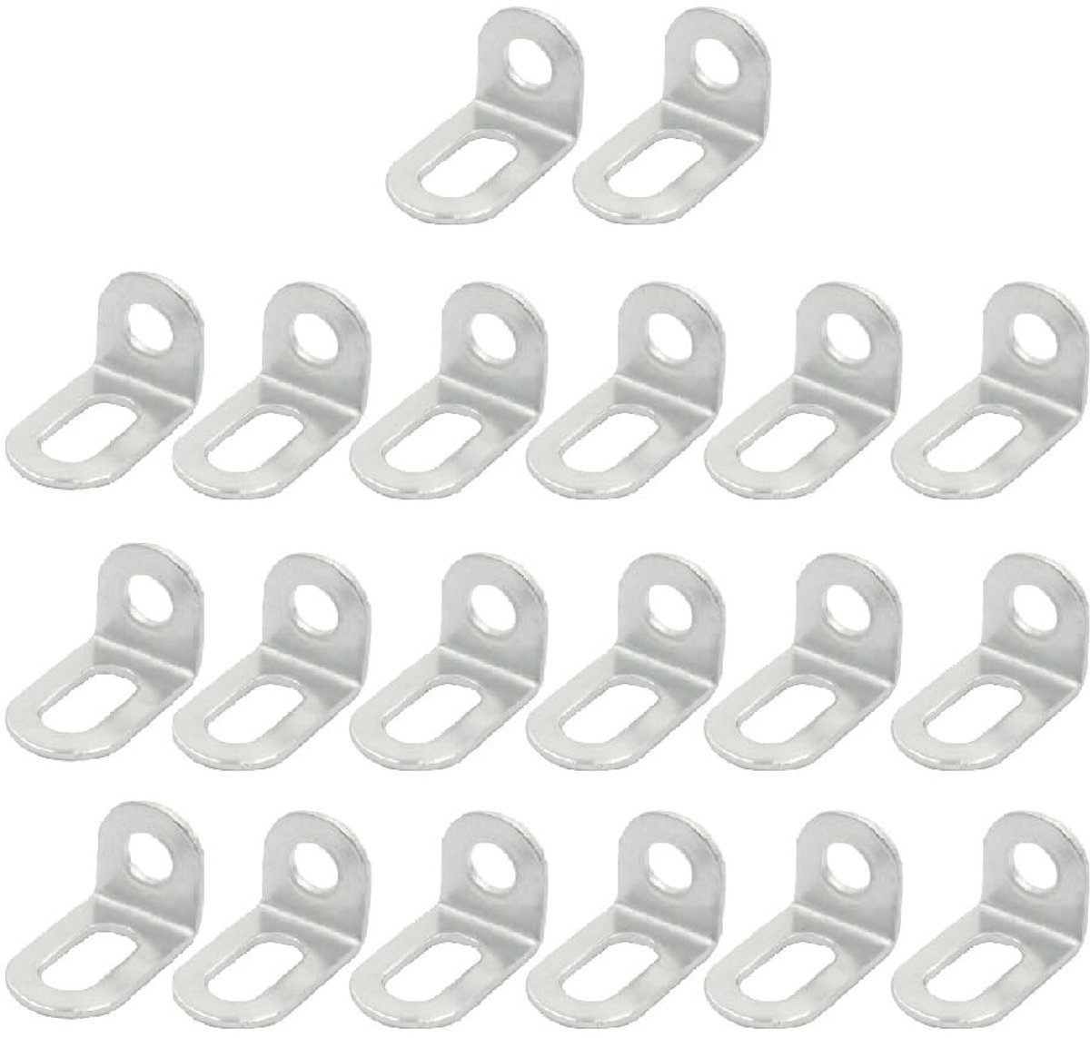 Cosensi- Hoekbeugel 20 Stuks - L-vormige Beugelbevestiging - 90° Haakse Verbinding - Roestvrij Staal - Stabiele Ondersteuning - 31 x 18 x 20 mm - Meubelbeugel
