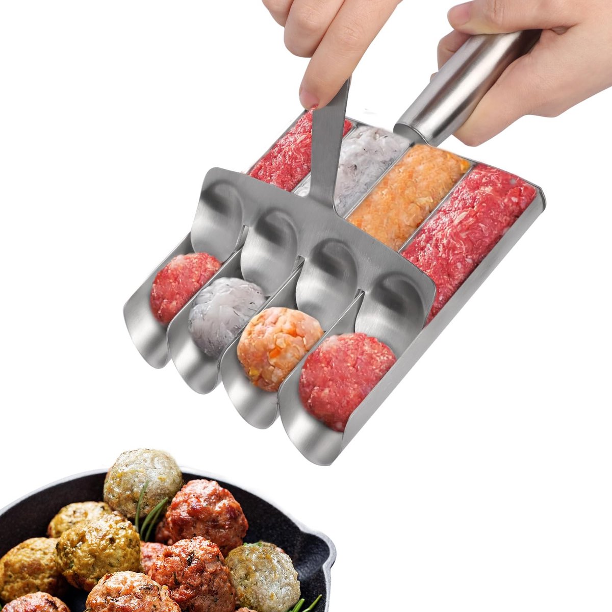 Allecto - Meatball Maker - Handmatige Meatballmaker - Voor vleesballen en visballen - Keukenhulpmiddel - Geschikt voor vlees en groenten