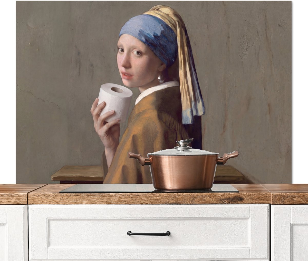 KitchenYeah Spatscherm keuken 120x80 cm Kookplaat achterwand Klassiek Humor Kleurrijk Muurbeschermer Spatwand fornuis Hoogwaardig aluminium