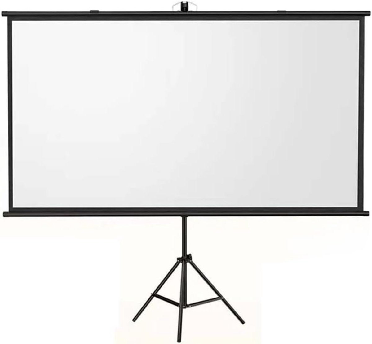 Projectiescherm Statief - Vloerstandaard Scherm - Thuisbioscoop Genieten - Mat Wit Stoffen Glasvezel - 100 inch - Zwart Grijs
