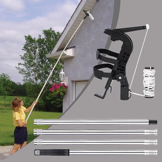 Spuitbus Verlenging - Universele Houder - Bereik Hoge Plekken - Telescopische Stang - 23 x 14 cm - Zwart — afbeelding 3
