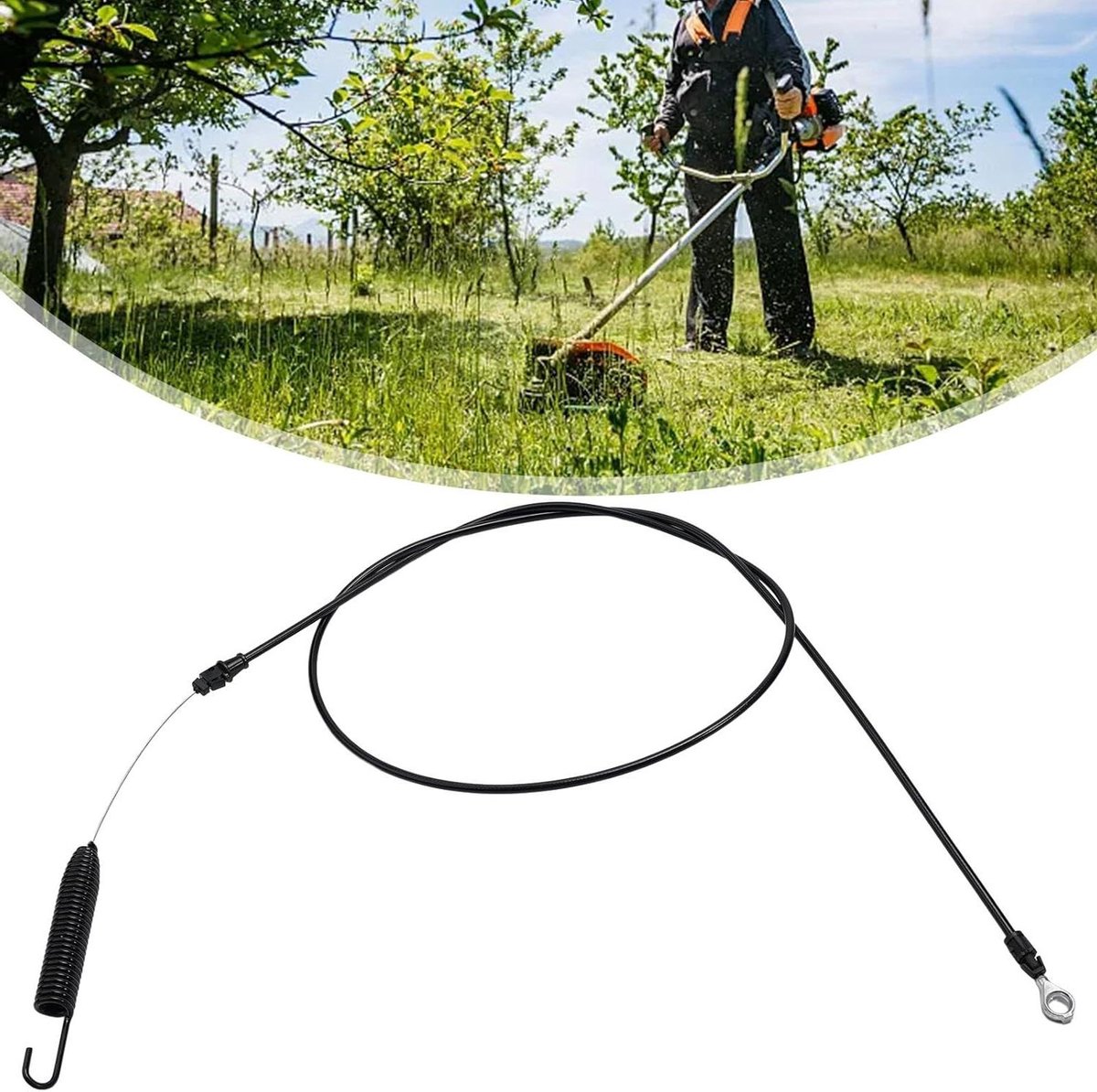 Maaier Controle Kabel - Vervangend Deel - Gazon Onderhoud - Specifieke Model Compatibiliteit - 1890mm Totale Lengte - Zwart