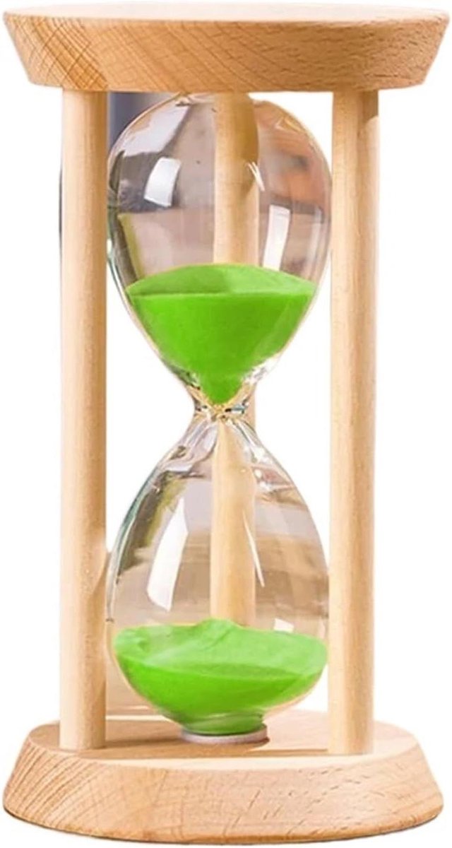 Zandloper zandloper moderne zandloper tijdwaarnemer woondecoratie kinderen tandenborstel timer zandklok (groen, 10 min)