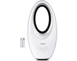 Bladloze Ventilator - Vloer Ventilator - Kamertemperatuur Regelen - Stille Werking - 75 Uur Timer -…