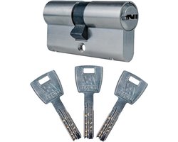 FELGNER Dolomit dubbelcilinder | Hoogwaardige profielcilinder deurcilinder | Nood- en gevarenfunctie uittrekbeveiliging boorbeveiliging | 3 sleutels en certificaatkaart – 35/55