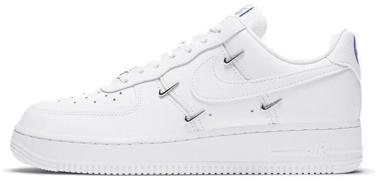 Nike Air Force 1 LX ” Metallic Swooshes” Sneakers Unisex Wit